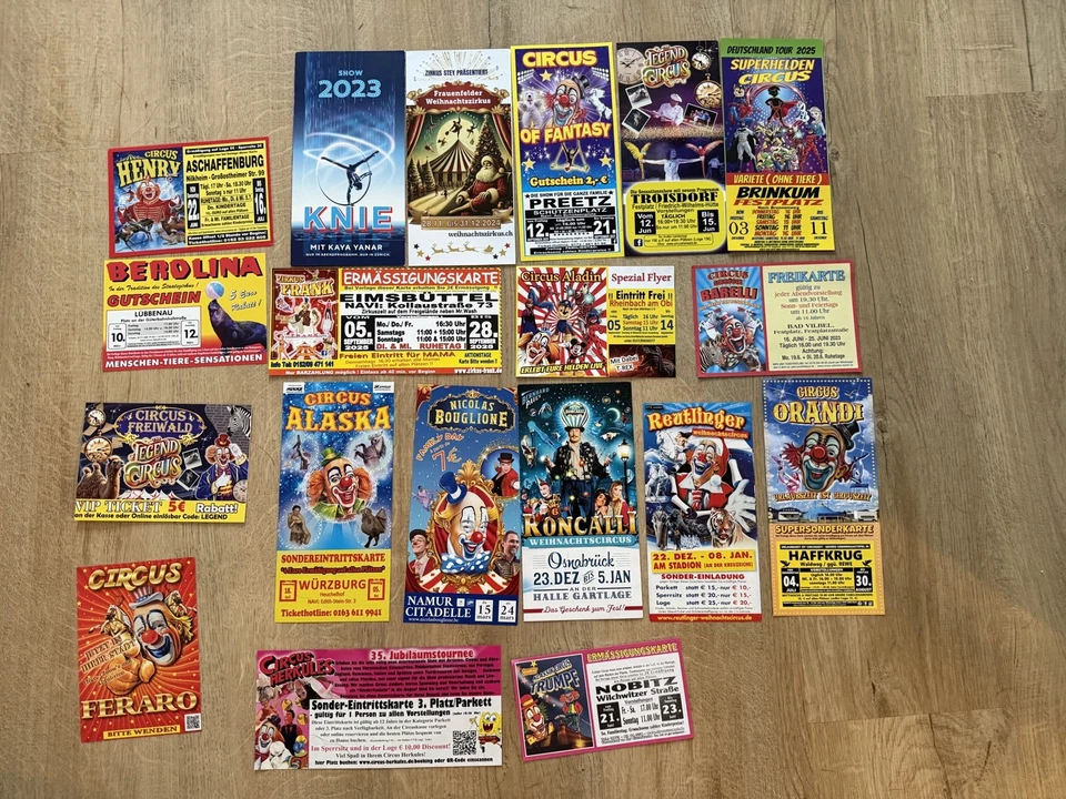 Circus Cirkus Cirque Zirkus Cyrk Omaggio Tickets Biglietto Flyer Karten - Bild 1 von 1