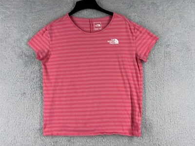 The North Face Shirt Girl Extra Large Pink Stripe Short Sleeve Round Neck Cotton - Image 1 of 4