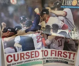 Cursed to First Red Sox gewinnt World Series Lowell Sun Zeitung 28. Oktober 2004 - Bild 1 von 7