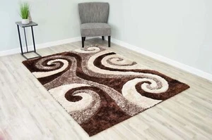 Shaggy Rugs 3D Textured 5x7 Living Area Rugs 2x7 Runner Rugs Plush Fluffy Rugs - Picture 1 of 24