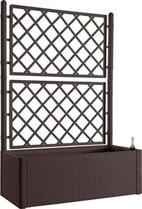 Fioriera rattan moka con spalliera lt 90 cm 100x43 h/cm 142 riserva d' acqua - Foto 1 di 1