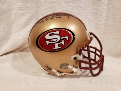 HERMOSO Mini Casco Hugh McElhenny HOF 70 Auto'd Riddell, San Francisco 49ers! Foto 1 de 2