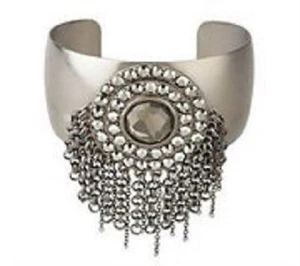Brazalete con flecos multicadena pequeño Gunmetal J261760 - Imagen 1 de 1