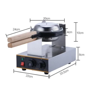 110V commercial electric Chinese Hong Kong eggettes puff cake waffle iron maker - Picture 1 of 11