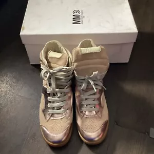 Women Leather trainers Maison Martin Margiela Gold size 37 - Picture 1 of 12