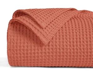 100% Cotton Baby Waffle Blankets - 40"x 30" Warm Soft Breathable Comfortable - Picture 1 of 6