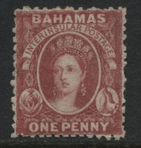 Bahamas QV 1863 1d rose red unused no gum - Foto 1 di 1