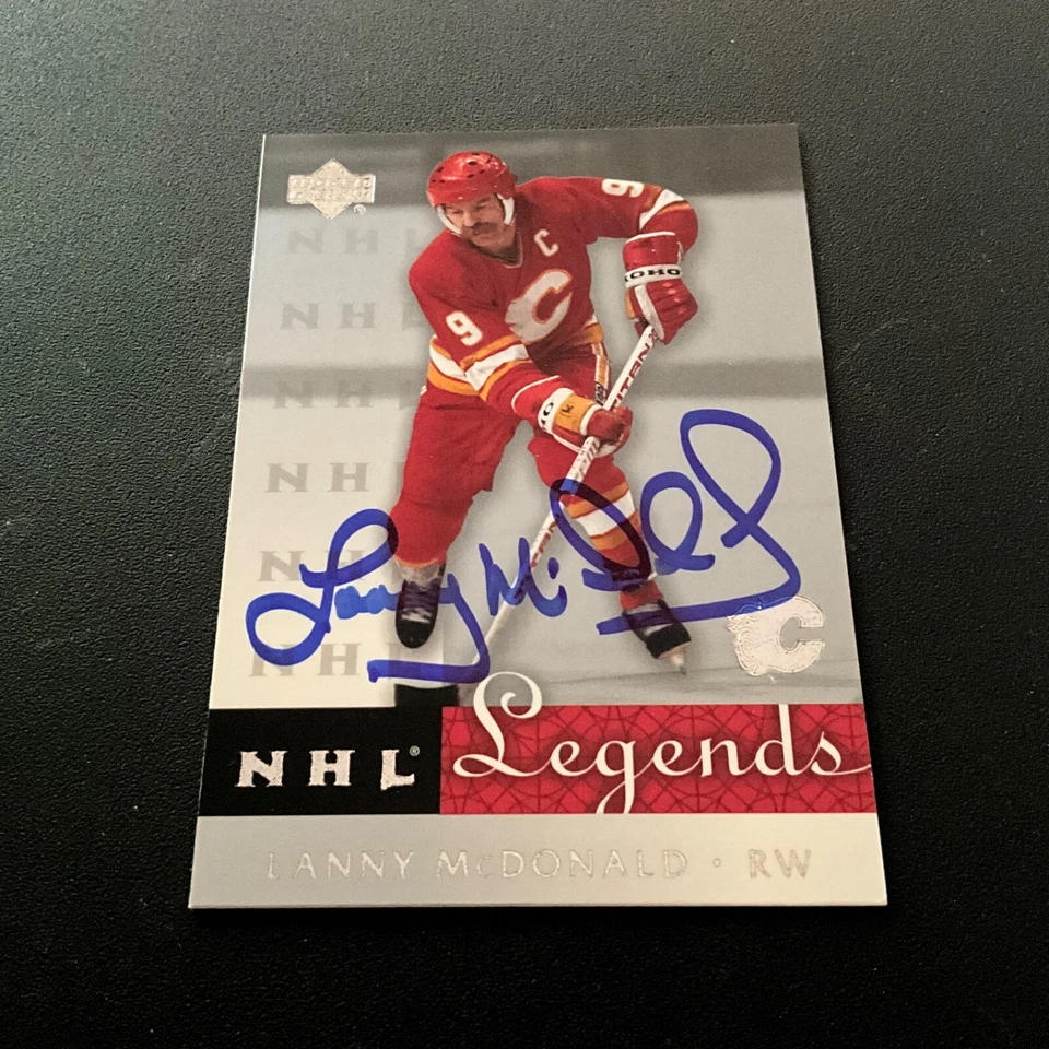 Autographed 2001 Upper Deck Legends. LANNY MCDONALD.  HOF.     **J-1 - Image 1 of 1