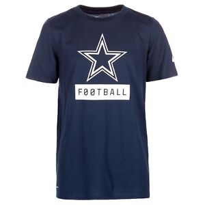 New Dallas Cowboys NFL Football Nike Dri-Fit Equipment T-Shirt Navy Youth Boys
