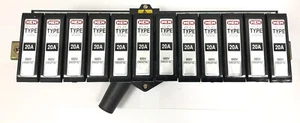 12 x MEM TYPE M 20Amp Fuse Carrier & Holder Base Busbar Fuse Bank 660v 20A - Picture 1 of 8