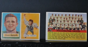 1956 Topps Karten Philadelphia Eagles #40 und Chuck Bednarik #49 - Bild 1 von 6