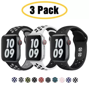 3 CONFEZIONI Cinturino Sport per Apple Watch 10 9 8 7 6 5 SE 40/44/41/45/42/46/49mm Ultra 2 - Foto 1 di 22
