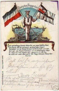 13219 Ak Lithographie Deutsches Flottenlied 1902 - Bild 1 von 1