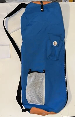 RARE VINTAGE LULULEMON Yoga Mat Bag - Water Resistant Blue Luxury Sport - Image 1 of 3