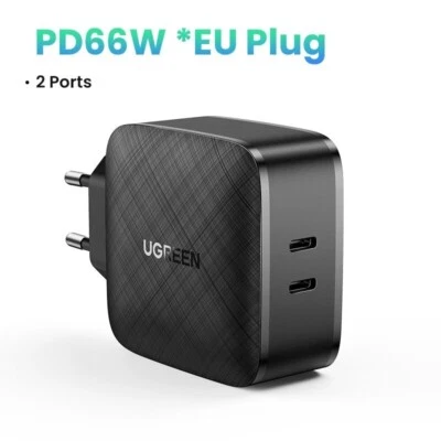 UGREEN 66W PD 快速 4.0 3.0 C 型快速充电器 适用于 iPhone 14 13 小米笔记本电脑 — 第 1/4 张图片