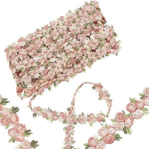 10 Yard Flower Embroidered Trim Lace Ribbon Sewing Fringe Edge Wedding DIY Craft - Picture 1 of 46