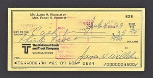 Cheque firmado Hoyt Wilhelm con certificado de autenticidad Beckett - Imagen 1 de 3