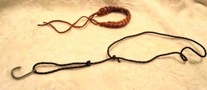 Men or Women's Bracelets~Leather~Cord w/Hook~2 Bracelets~Early 2000's - Picture 1 of 11