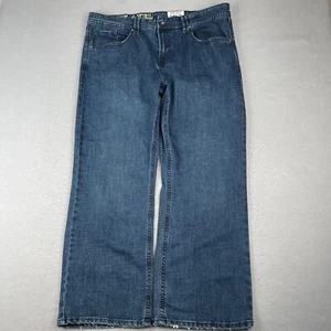 TK Axel Jeans Mens 40X30 Blue Bootcut Stretch Western Baggy Wide Leg Work Barrel - Picture 1 of 14