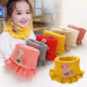 Winter Neck Warmer for Kids Children Boy Girl Woolen Knitted Warm Crochet Scarf. - Picture 1 of 30