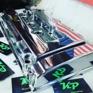 ๐ฆ POLISHED CHROME VALVE COVER HONDA ACURA B18C B16B B16A B SERIES DOHC VTEC JDM - Picture 1 of 5