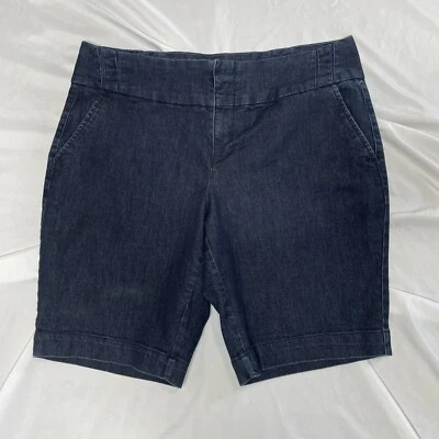 Pantalones Cortos Roz & Ali Denim Azul Mezcla de Algodón Imitación Bolsillos Traseros Para Mujer Talla 14 Foto 1 de 4