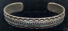 Navajo Sterling Silver Hand Stamped Bracelet