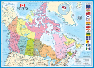 Eurographics Map of Canada 200 Piece Jigsaw Puzzle - Image 1 of 3