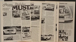 1984 Happy Birthday Ford Mustang 15pg Print  Article Shelby GT350 Boss 429 SVO  - Picture 1 of 4