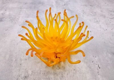 SEA SHELL EMPORIUM Yellow FAUX Anemone (1 FAKE Anemone approx. 6.W x 3D x 6T inches)