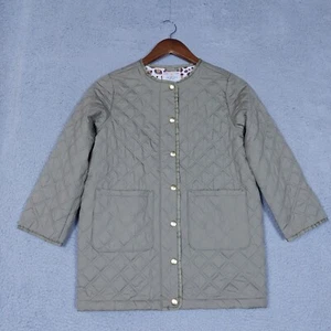 J. Crew Crewcuts Jacket Girls M Green Quilted Lightweight Autumn Fall Preppy - Picture 1 of 8