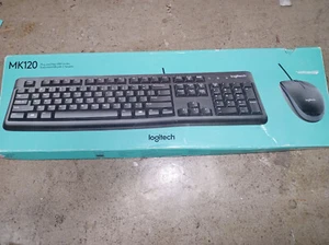 Logitech MK120 Full-size Wired Keyboard & Mouse Combo for Windows Mac 920-002565 - Picture 1 of 2