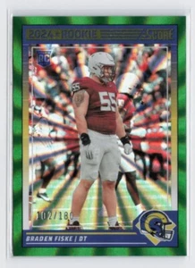 2024 Score - Rookies #325 Braden Fiske (RC) /180 Los Angeles Rams - Picture 1 of 3
