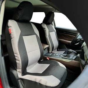 Waterproof Canvas Black Gray Front Car Seat Covers For Subaru Crosstrek - Picture 1 of 6