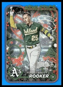 2024 Topps Holiday BRENT ROOKER Blue Metallic Glitter #H41 - Picture 1 of 2