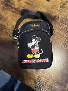 Disney Mickey Mouse Black Crossbody Primark Exclusive Small Phone Holder Wallet - Picture 1 of 6
