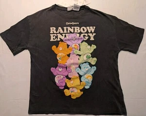 Zara T-Shirt Girl 13-14Yrs Gray Graphic Care Bears Rainbow Energy Vintage Design - Picture 1 of 7