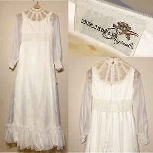 Braut Originals Vintage Hochzeit Langarm Kleid Größe 6 RN 18512 - Bild 1 von 12
