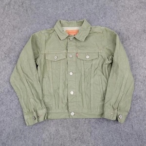 Levis Jacket Youth Medium Green Denim Trucker Jean Boys Kids Girls 10-12 Years - Picture 1 of 11