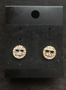 Juicy Couture Cool Sunglasses Emoji Pavé Post Earrings - Picture 1 of 6