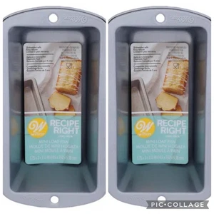 Wilton Set of 2 Recipe Right Non-stick Mini Loaf Pan 5.75 x 3 x2.12 IN - Picture 1 of 1