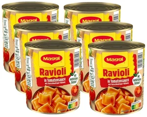 MAGGI Ravioli in Tomatensauce Teigtaschen Nudeln mit Fleisch 6er Pack 6 x 800 g - Bild 1 von 5