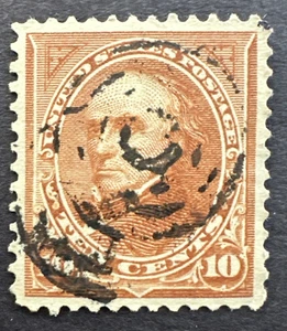 USA 1898 SC# 283 used Stamp Type II 10¢ Webster - Bild 1 von 2