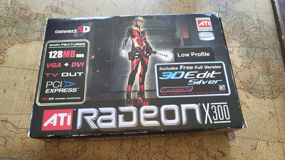 ATI Radeon X300  Graphics Card 128MB 16 PCI-E DVI VGA S-Video - Image 1 of 3
