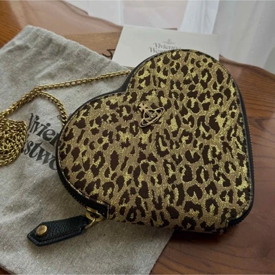 Vivienne Westwood Heart Crossbody Bag Leopard SS2024 Rare Vegan Leather Orb Logo - Image 1 of 4