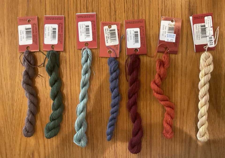 Impressions by Caron, Silk/Wool Blend, Lot of 7, Assorted Colors - Image 1 of 2