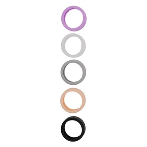 (M Für Größe 11 12 13) 5pcs Smart Ring Sleeve Schwarz Weiß Grau Rosa Lila S FO - Bild 1 von 22