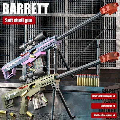 🔫 Barrett Sniper Rifle Toy — Manual Load Soft Bullet Gun - Image 1 of 4