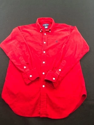Camisa Ralph Lauren Juvenil Pana Roja Talla M (10/12) 100% Algodón Manga Larga Foto 1 de 4