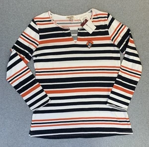 Oklahoma State Cowboys Top Shirt Womens M Striped Tunic Relaxed Fit - Picture 1 of 10